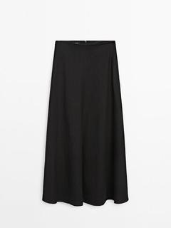 Long linen skirt - Limited Edition på tilbud til 999 kr. hos Massimo Dutti