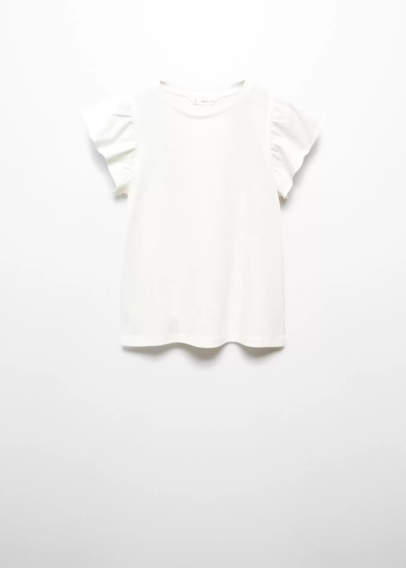 Short-sleeved ruffle t-shirt på tilbud til 79 kr. hos Mango