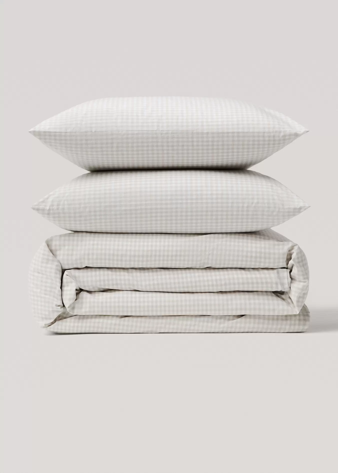 Cotton duvet cover with gingham check design for king bed på tilbud til 599 kr. hos Mango