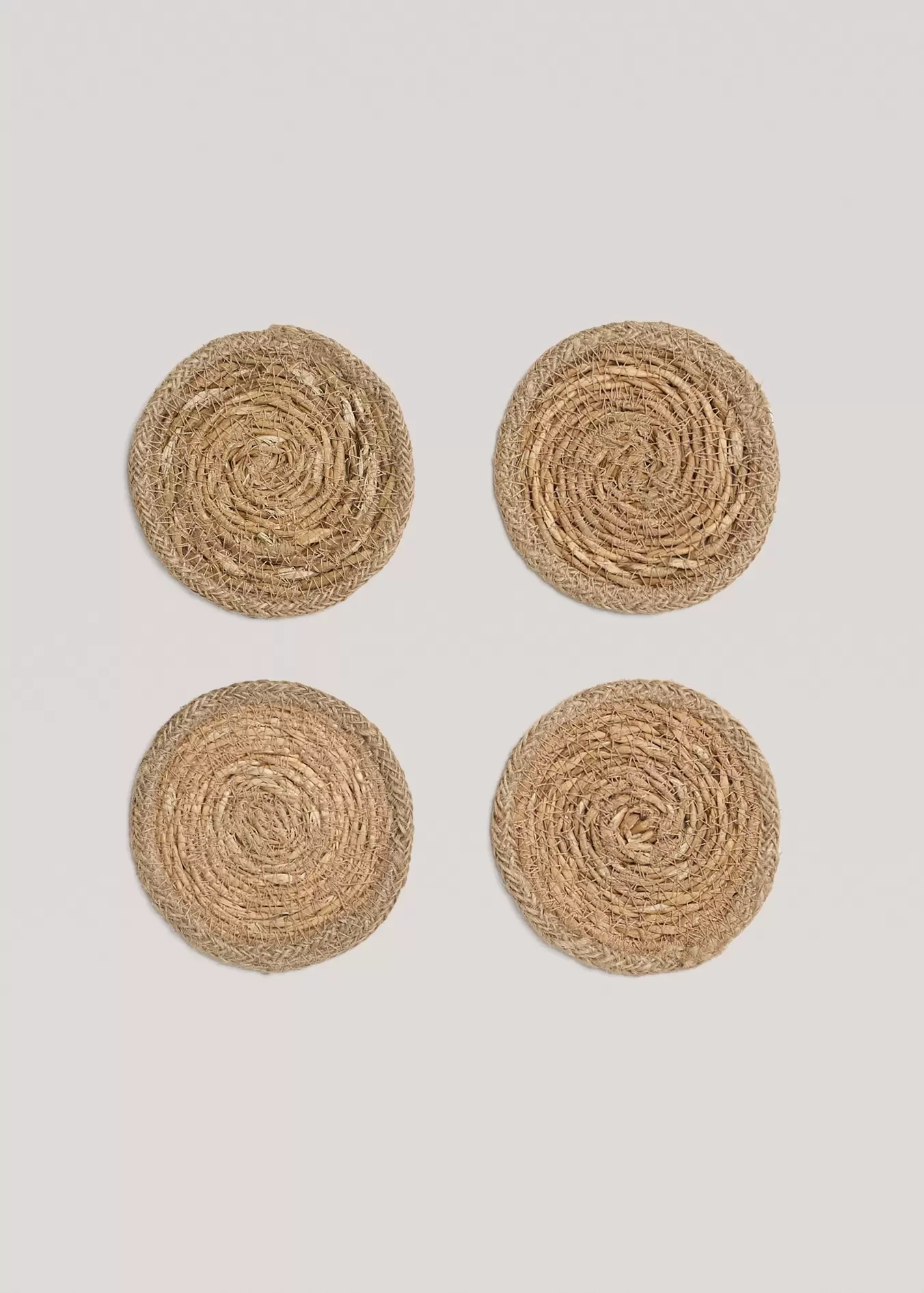 Combined natural fibre coasters 10x10cm på tilbud til 59 kr. hos Mango